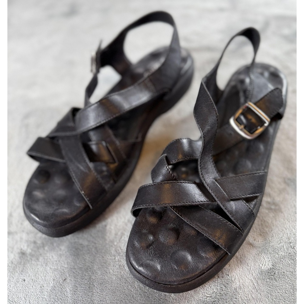 Walking Cradles Sandals Womens Size 11N Black Strappy Slingback‎ Comfort Shoes